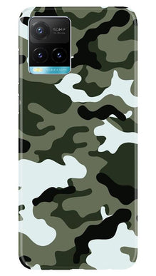Army Camouflage Mobile Back Case for Vivo Y33s  (Design - 108)
