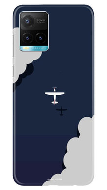 Clouds Plane Mobile Back Case for Vivo Y33s (Design - 196)