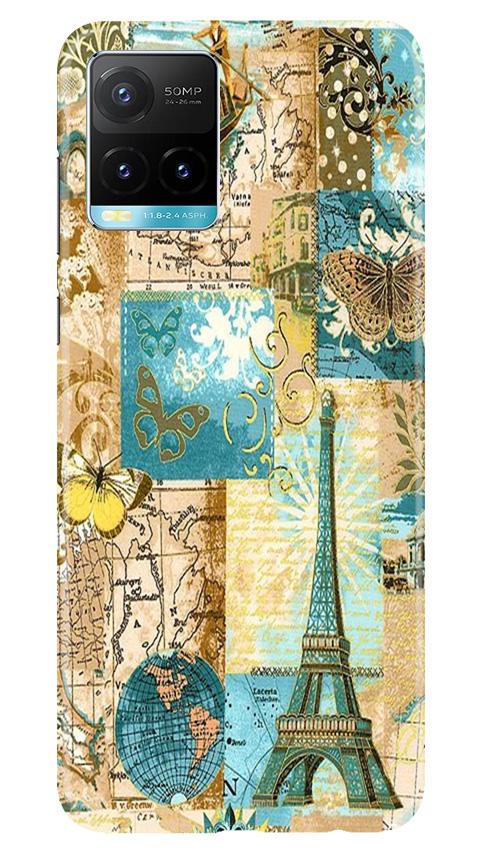 Travel Eiffel Tower Case for Vivo Y33s (Design No. 206)