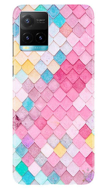 Pink Pattern Mobile Back Case for Vivo Y33s (Design - 215)