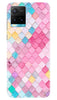 Pink Pattern Case for Vivo Y33s (Design No. 215)