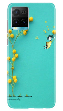 Flowers Girl Mobile Back Case for Vivo Y33s (Design - 216)