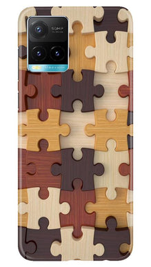 Puzzle Pattern Mobile Back Case for Vivo Y33s (Design - 217)