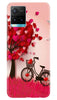 Red Heart Cycle Case for Vivo Y33s (Design No. 222)