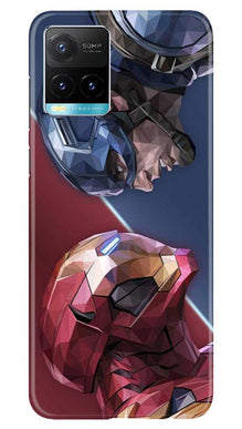 Ironman Captain America Mobile Back Case for Vivo Y33s (Design - 245)