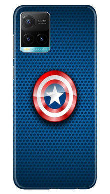 Captain America Shield Mobile Back Case for Vivo Y33s (Design - 253)