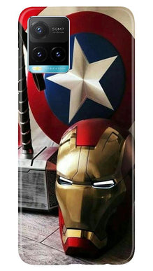 Ironman Captain America Mobile Back Case for Vivo Y33s (Design - 254)