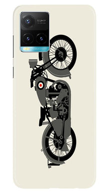 MotorCycle Mobile Back Case for Vivo Y33s (Design - 259)
