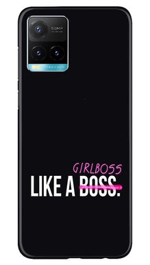 Like a Girl Boss Mobile Back Case for Vivo Y33s (Design - 265)
