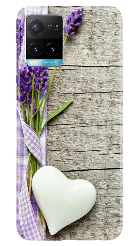 White Heart Case for Vivo Y33s (Design No. 298)