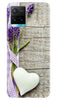 White Heart Case for Vivo Y33s (Design No. 298)
