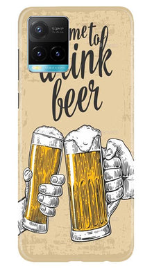 Drink Beer Mobile Back Case for Vivo Y33s (Design - 328)
