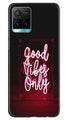 Good Vibes Only Mobile Back Case for Vivo Y33s (Design - 354)