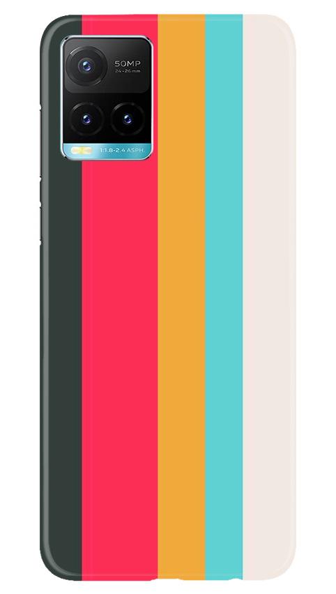 Color Pattern Mobile Back Case for Vivo Y33s (Design - 369)