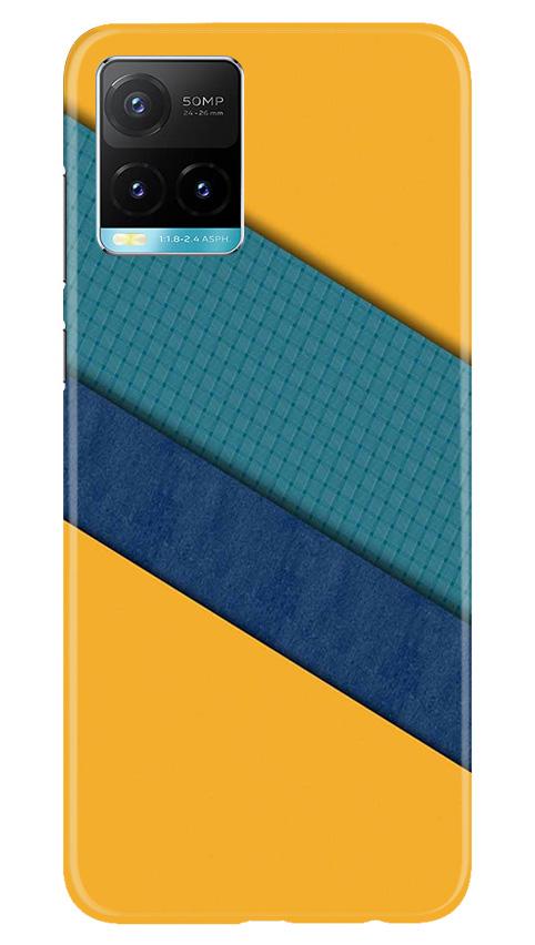 Diagonal Pattern Mobile Back Case for Vivo Y33s (Design - 370)