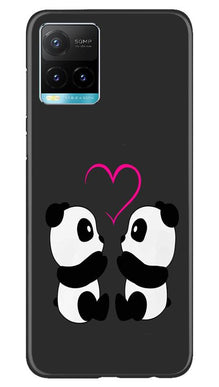 Panda Love Mobile Back Case for Vivo Y33s (Design - 398)