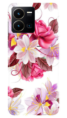 Beautiful flowers Mobile Back Case for Vivo Y35 (Design - 23)