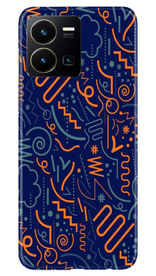 Line Art Baground Mobile Back Case for Vivo Y22 (Design - 26)