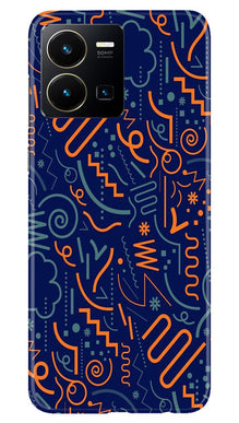 Line Art Baground Mobile Back Case for Vivo Y35 (Design - 26)