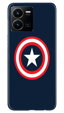Captain America Mobile Back Case for Vivo Y22 (Design - 42)