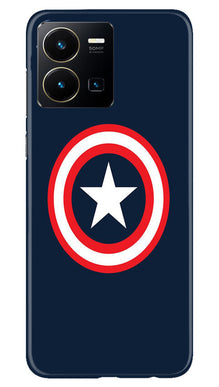 Captain America Mobile Back Case for Vivo Y35 (Design - 42)
