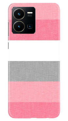 Pink white pattern Mobile Back Case for Vivo Y35 (Design - 55)