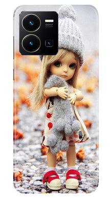 Cute Doll Mobile Back Case for Vivo Y35 (Design - 93)