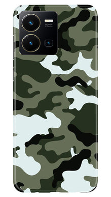 Army Camouflage Mobile Back Case for Vivo Y22  (Design - 108)