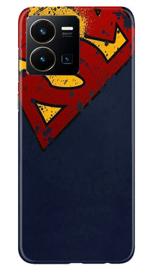 Superman Superhero Mobile Back Case for Vivo Y22  (Design - 125)