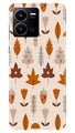 Leaf Pattern Art Case for Vivo Y35  (Design - 132)