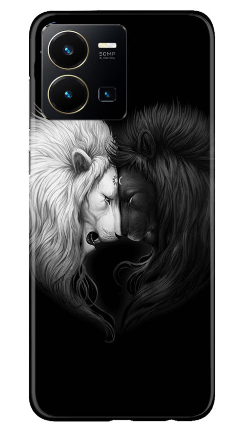 Dark White Lion Case for Vivo Y22  (Design - 140)