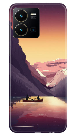 Mountains Boat Case for Vivo Y22 (Design - 150)