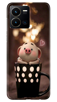 Cute Bunny Mobile Back Case for Vivo Y22 (Design - 182)