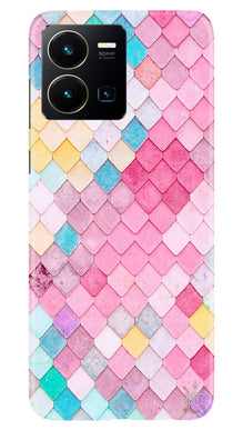 Pink Pattern Mobile Back Case for Vivo Y22 (Design - 184)