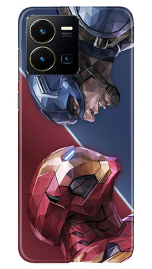 Ironman Captain America Mobile Back Case for Vivo Y22 (Design - 214)