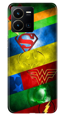 Superheros Logo Mobile Back Case for Vivo Y22 (Design - 220)