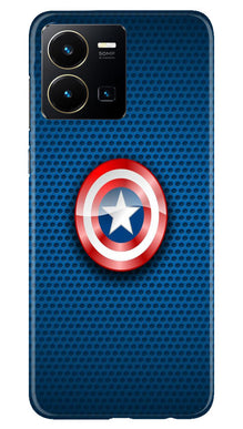 Captain America Shield Mobile Back Case for Vivo Y22 (Design - 222)