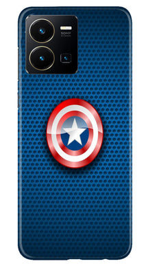 Captain America Shield Mobile Back Case for Vivo Y22 (Design - 222)