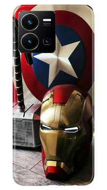 Ironman Captain America Mobile Back Case for Vivo Y22 (Design - 223)