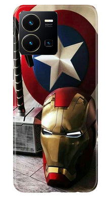 Captain America Shield Mobile Back Case for Vivo Y35 (Design - 222)