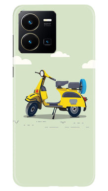 Vintage Scooter Mobile Back Case for Vivo Y22 (Design - 229)