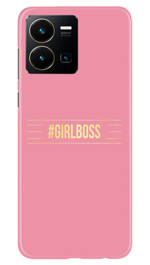 Girl Boss Pink Mobile Back Case for Vivo Y22 (Design - 232)