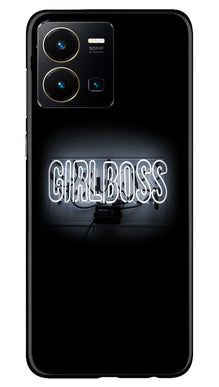Girl Boss Black Mobile Back Case for Vivo Y22 (Design - 237)