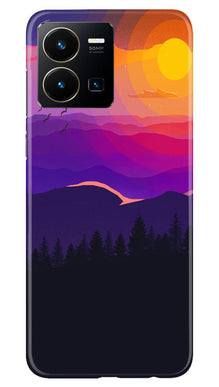 Sun Set Mobile Back Case for Vivo Y22 (Design - 248)