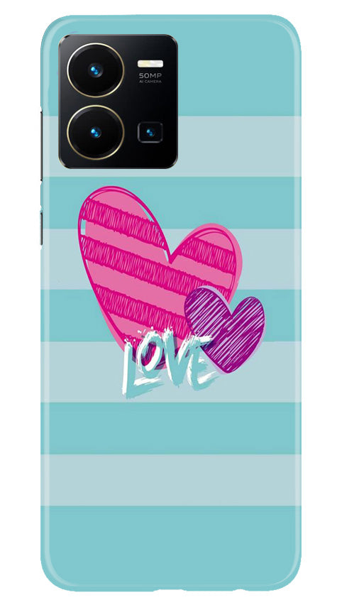 White Heart Case for Vivo Y35 (Design No. 260)