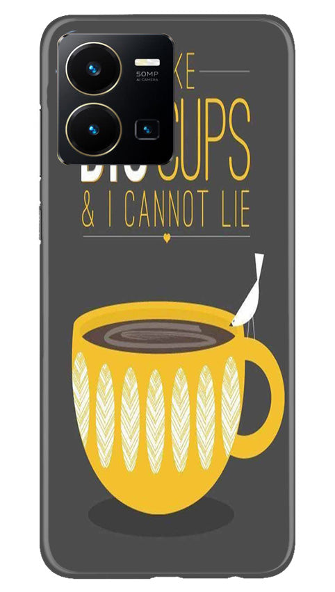 Big Cups Coffee Mobile Back Case for Vivo Y22 (Design - 312)