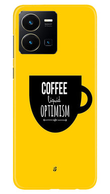 Coffee Optimism Mobile Back Case for Vivo Y22 (Design - 313)