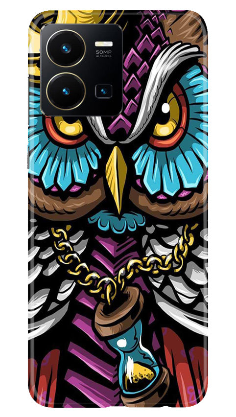Owl Mobile Back Case for Vivo Y22 (Design - 318)