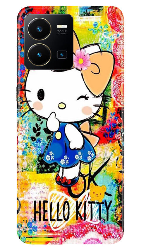 Hello Kitty Mobile Back Case for Vivo Y22 (Design - 321)