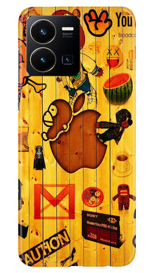 Wooden Texture Mobile Back Case for Vivo Y22 (Design - 326)